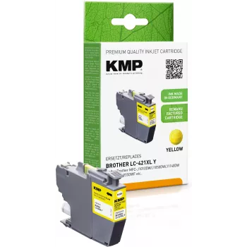 KMP hervulde gele inktcartridge voor Brother MFC-J1010DW (LC421XLY, 500 pagina's, 7 ml) 1548,4009