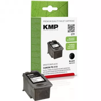 KMP C77 zwarte compatibele inktcartridge 9 ml voor Canon PIXMA MP230 MP237 MP252 MP258 MP270 MP282 MP499 MX350 MX360 MX410 MX420 1511.4001