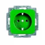 Busch-Jaeger SCHUKO stopcontact-inzet groen RAL 6032 20 EUCKS-13-212-101 2CKA002013A5468