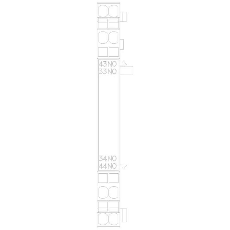 Siemens hulpschakelaar 2 NO, zijdelingse montage voor 3RV2 vermogensschakelaars S00/S0 - 3RV29012B