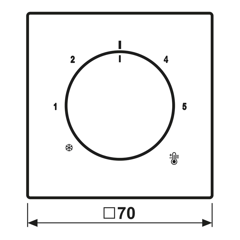 JUNG AL 1749 afdekking voor thermostaat, serie LS, aluminium