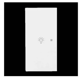 Busch-Jaeger future® linear dubbele wip schakelaarafdekking met lichtsymbool, links, studiowit 2CKA006220A0949