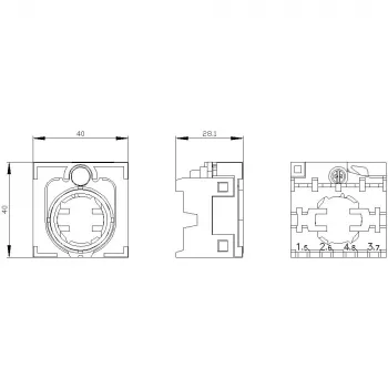 Siemens SIRIUS ACT houder voor 4 bedieningselementen, 22 mm, zwart kunststof, frontpaneelmontage, 3SU1500-0BA10-0AA0