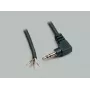 BKL Electronic 1101054 3,5 mm stereo jackplug-verbinder, 3-polig, soldeeraansluiting, metalen behuizing