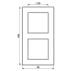 JUNG A 5582 BF MO raam 2-voudig, A 550, thermoplast gelakt, mokka