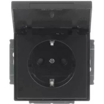 Busch-Jaeger SCHUKO stopcontactinzet matzwart 20 EUKB-885 2CKA002018A1523