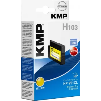 KMP H103 gele compatibele inktpatroon 30 ml (vervangt HP 951XL) voor HP Officejet Pro 251dw, 276dw, 8100, 8600, 8610, 8620, 8630 1723,4009