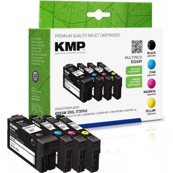 KMP 1637,4005 compatibele multipack inktcartridges voor Epson Workforce Pro WF-3720 serie - zwart, cyaan, magenta, geel (4-pack) 1638,4005