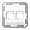 Jung A1569-2NAWEWW centraalplaat voor AMP NETCONNECT radialmodules, 2-voudig, alpinowit