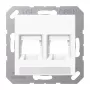 Jung A1569-2NAWEWW centraalplaat voor AMP NETCONNECT radialmodules, 2-voudig, alpinowit
