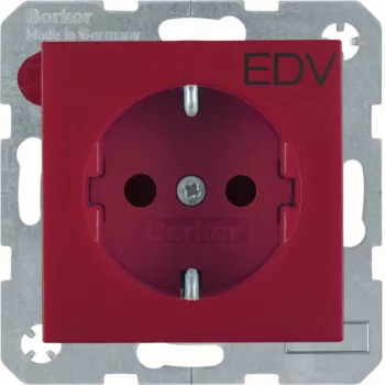 Berker SCHUKO stopcontact rood mat 47231922