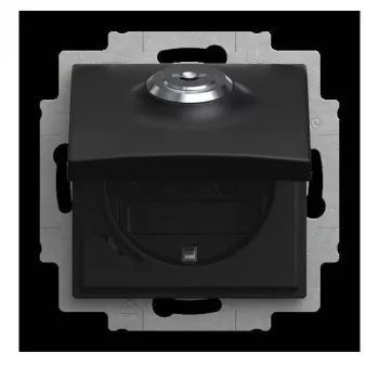 Busch-Jaeger Schuko stopcontact-inzet 20 EUKBSL-915, 16 A, 250 V, inbouw, schroefloze klemmen, met kinderveiligheid, grijs 2CKA002018A1588