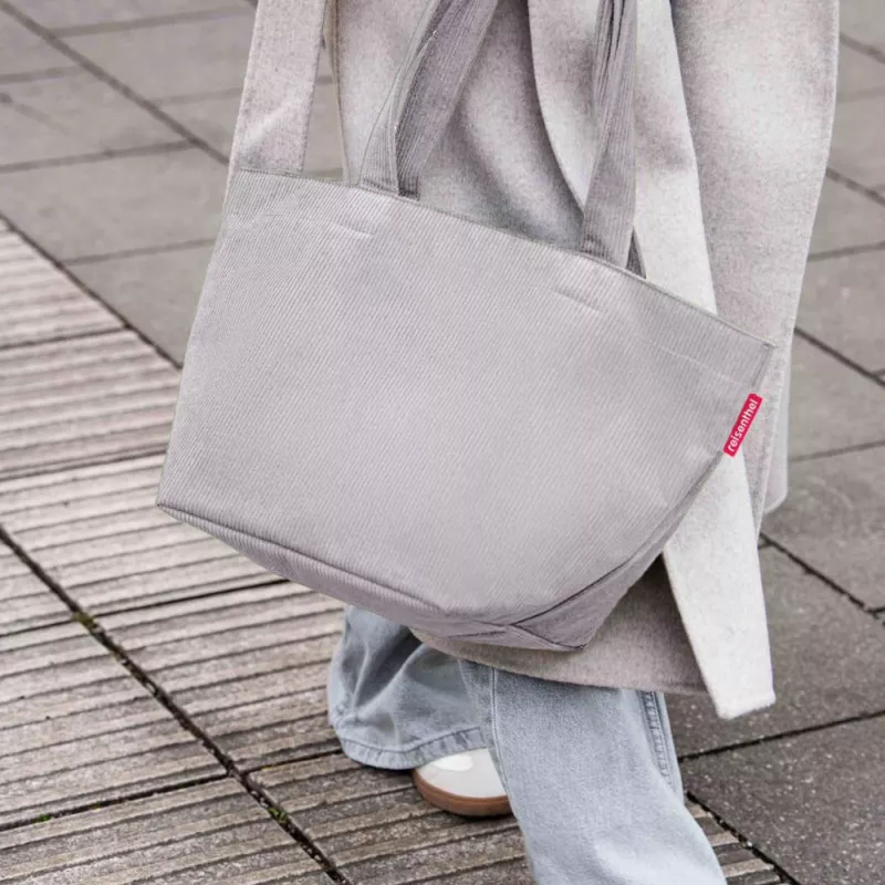 reisenthel shopper M boodschappentas polyester cord grijs 15L ZS7084