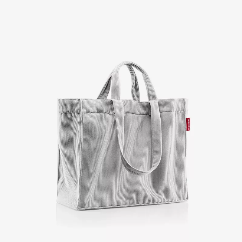 reisenthel Softshopper Cord grijze schoudertas polyester 47x38,5 cm GR7084