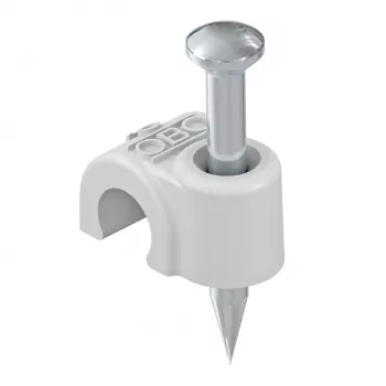 OBO Bettermann iso-nagelclip 5,0 mm geïsoleerde nagelbeugel, lichtgrijs, 100 stuks 2227339