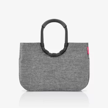 reisenthel loopshopper L boodschappenmand, Twist Silver, 25 L, aluminium frame, polyester OR7052