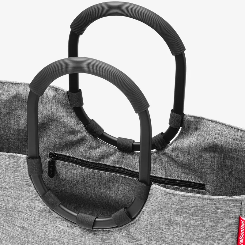 reisenthel loopshopper L boodschappenmand, Twist Silver, 25 L, aluminium frame, polyester OR7052