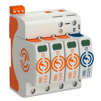 OBO BETTERMANN SurgeController V20 V20-3+NPE+FS-280 3-polig met NPE+FS 280V Type 2 SPD 5095333