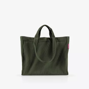 reisenthel Softshopper cord dark matcha GR5057 schoudertas polyester 28 l