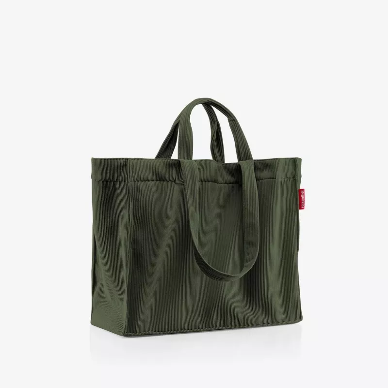 reisenthel Softshopper cord dark matcha GR5057 schoudertas polyester 28 l