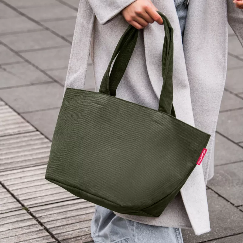 reisenthel Shopper M cord dark matcha boodschappentas ZS5057 - 15 liter inhoud