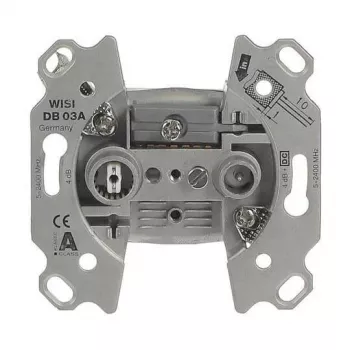 BUSCH-JAEGER 0230-102 antenneaansluiting, 2 uitgangen, einddoos, wit 2CKA000230A1554