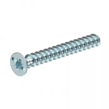 OBO Bettermann 2003271 apparaatschroef M4 x 10 mm Pozidriv PZ1 platte kop verzinkt staal 50 stuks