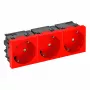 OBO BETTERMANN Connect 45 STD-D3SC SRO3 3-voudig randaarde stopcontact, 33° gehoekt, zwart 6120509