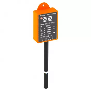 OBO BETTERMANN ÜSM-20-230I1PE65 overspanningsbeveiligingsmodule voor LED-verlichting, 1-fasig, Type 2 SPD, IP65 5092433