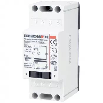 Grothe GT 3139 S beltransformator 8/12V 1,3/1A met netschakelaar 14049