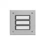 Grothe ETA 803 EV1 belknopmodule, 3 toetsen, zilver geanodiseerd aluminium, inbouwmontage 55803