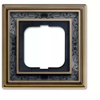Busch-Jaeger Busch-Duro 2000 SI 1-voudig frame, antiek messing antraciet 1754-0-4668