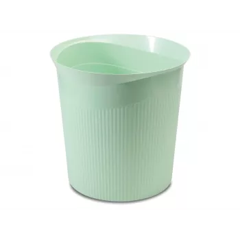 HAN Re-LOOP 13L ronde afvalbak, pastelgroen, 100% PIR gerecycled kunststof, gestructureerd 18148-805