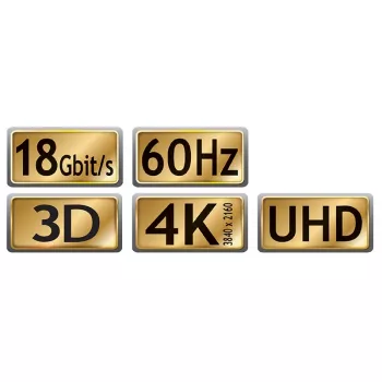 MAXTRACK C 215-2 L HDMI-kabel 2 m zwart 4K Ultra HD 18 Gbps HDMI 2.0