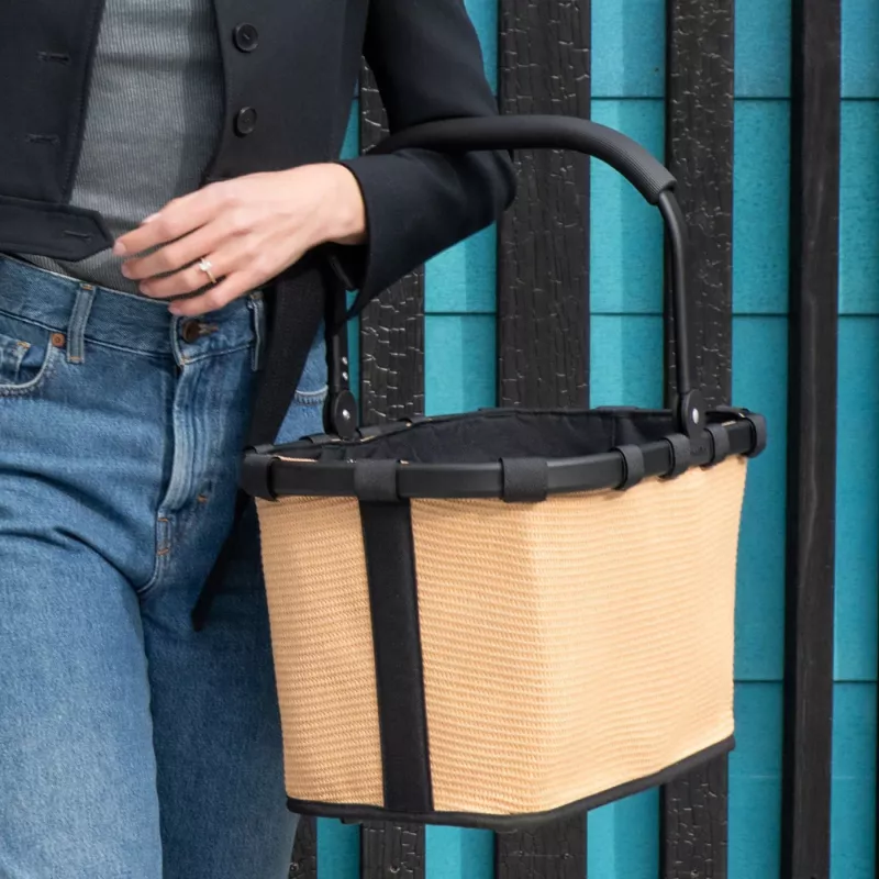 Reisenthel Carrybag Frame Raffia Black boodschappenmand 22L BK 7079