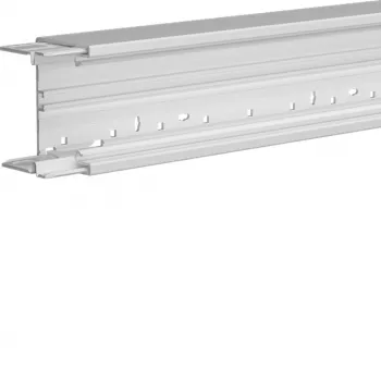 HAGER BRH6510019016 borstweringkanaal onderstuk, halogeenvrij, zuiver wit, 65x100mm, 2000mm