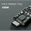 MAXTRACK C532-1L USB 2.0 spiraalkabel, USB-A naar USB-C, 1 m, zwart, vergulde contacten