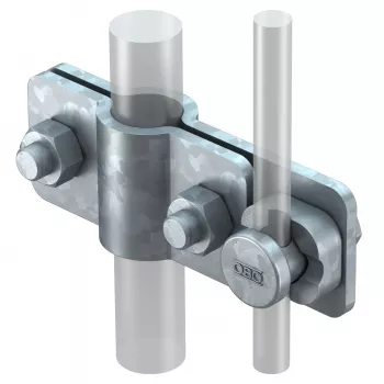 OBO Bettermann aansluitklem 2710/25 25mm kruisklem voor ronde en platte geleiders (5001226)