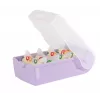 HAN CROCO A7 liggend kaartbakje, pastelpaars transparante bak met helder deksel, polypropyleen, 1 stuk 997-887