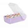 HAN CROCO A7 liggend kaartbakje, pastelpaars transparante bak met helder deksel, polypropyleen, 1 stuk 997-887