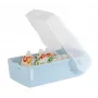 HAN CROCO kaartbak A8 liggend, pastelblauw transparante bak met helder deksel, polypropyleen 998-884