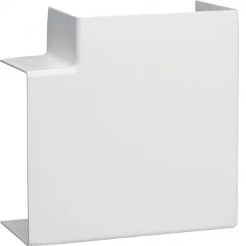 HAGER vlakke hoek LFF6011059016 PVC voor LF/LFF/LFH 60x110 kabelgoot, zuiverwit