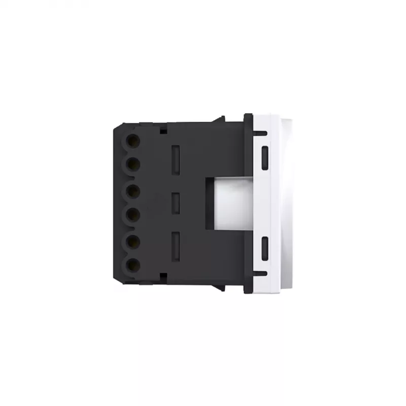 HAGER GS20229016 SCHUKO stopcontact, 2-voudig, 33°, verkeerswit