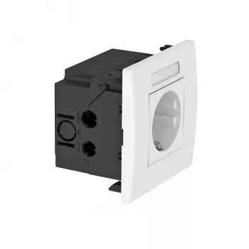 OBO Bettermann BSF apparaat-inbouwstopcontact 1-voudig Schuko zuiver wit IP20 inbouw 6119421