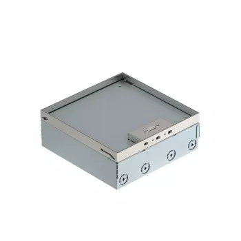 OBO Bettermann UDHO 2R vloerdoos met 2x2 VDE Schuko stopcontacten, RVS deksel 7427300