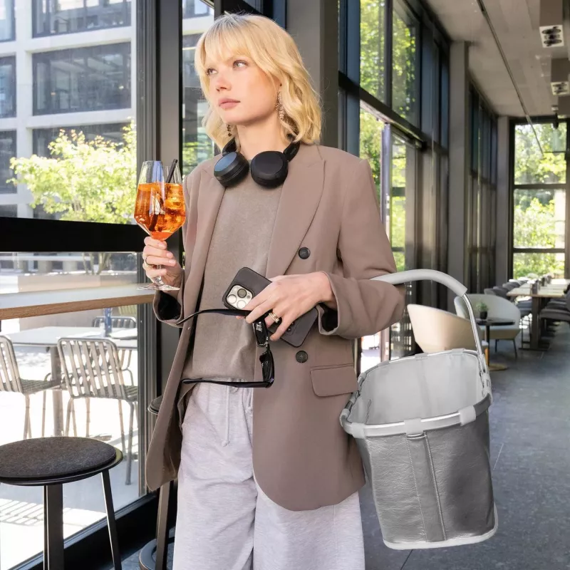 reisenthel Carrybag boodschappenmand Silver Crackle BK7088 22L