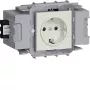 HAGER GS10019016 1-voudig Schuko-stopcontact met Wago Winsta Front-Snap-In, reinwit