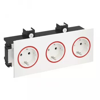 OBO BETTERMANN Rehau SIGNA IN 3-voudig inbouwstopcontact reinwit RAL 9010 6121036