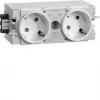 HAGER GS20109016 2-voudig 45° C-profiel stopcontact verkeerswit