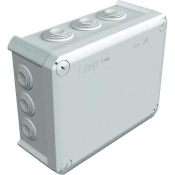OBO Bettermann kabelaftakdoos T 160, 8 invoeringen, IP66, grijs 2007093